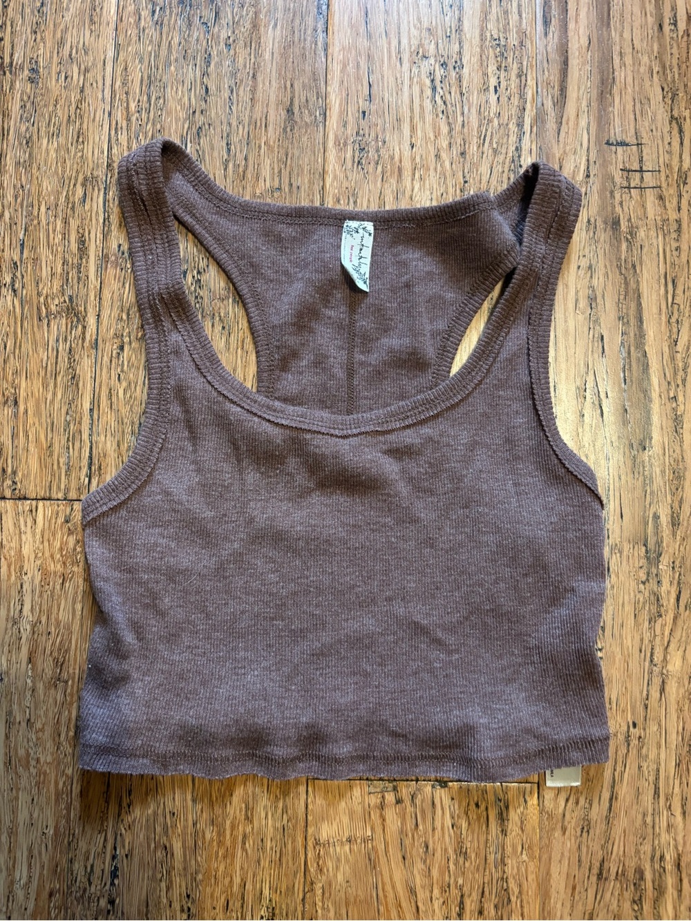 Free People Brown Cropped Tank